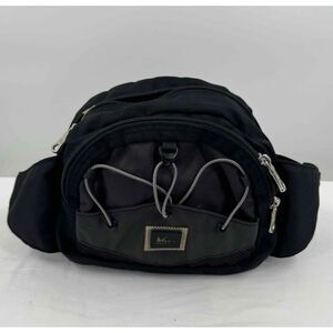 REI Black Waist Pack Multiple Compartments Zipper Closures‎ Drawstring